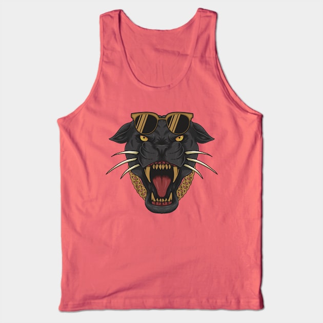 Tiger Face Tank Top by sufian